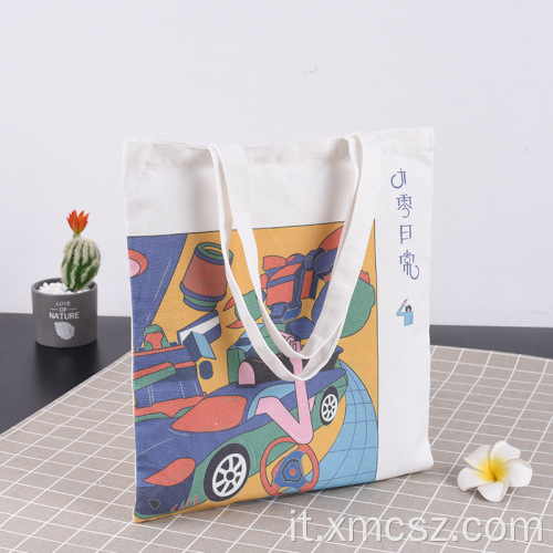 Borsa shopping tote con stampa personalizzata in cartone in stile giapponese